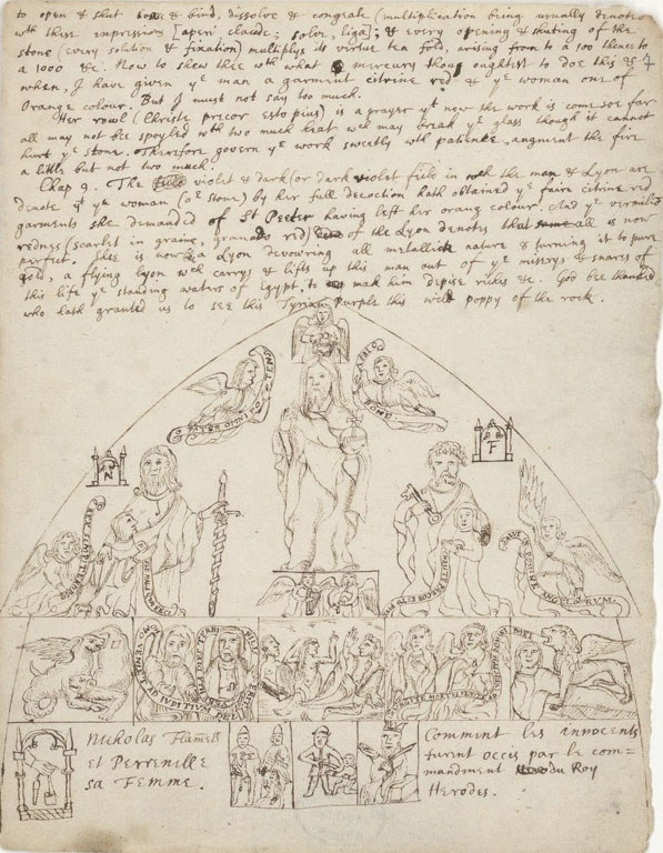 The Hieroglyphical figures of Nicholas Flammel explained  (early 1680s), NLI